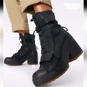 CONVERSE Chuck Taylor All Star GR82 HIGH TOP In Black Gum Boots Size 7.